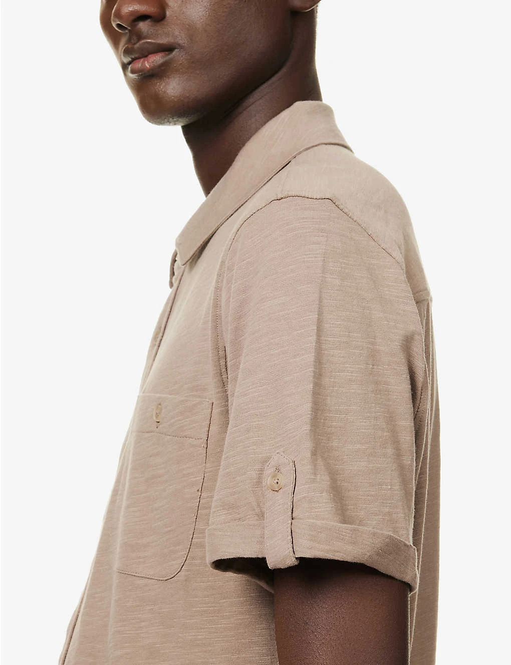 Paige Brayden Short-sleeved Regular-fit Cotton Shirt - Image 5