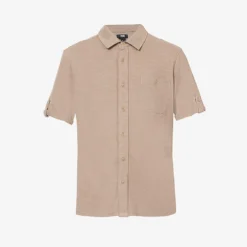 Paige Brayden Short-sleeved Regular-fit Cotton Shirt