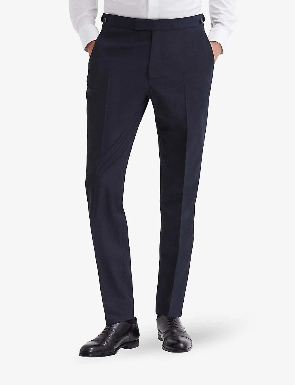 Reiss Hope Straight-leg Mid-rise Stretch Wool-blend Trousers - Image 3