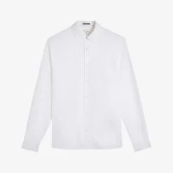 Ted Baker Kingwel Long-sleeved Linen And Cotton-blend Shirt