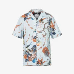 Vacay Graphic-print Relaxed-fit Woven Shirt
