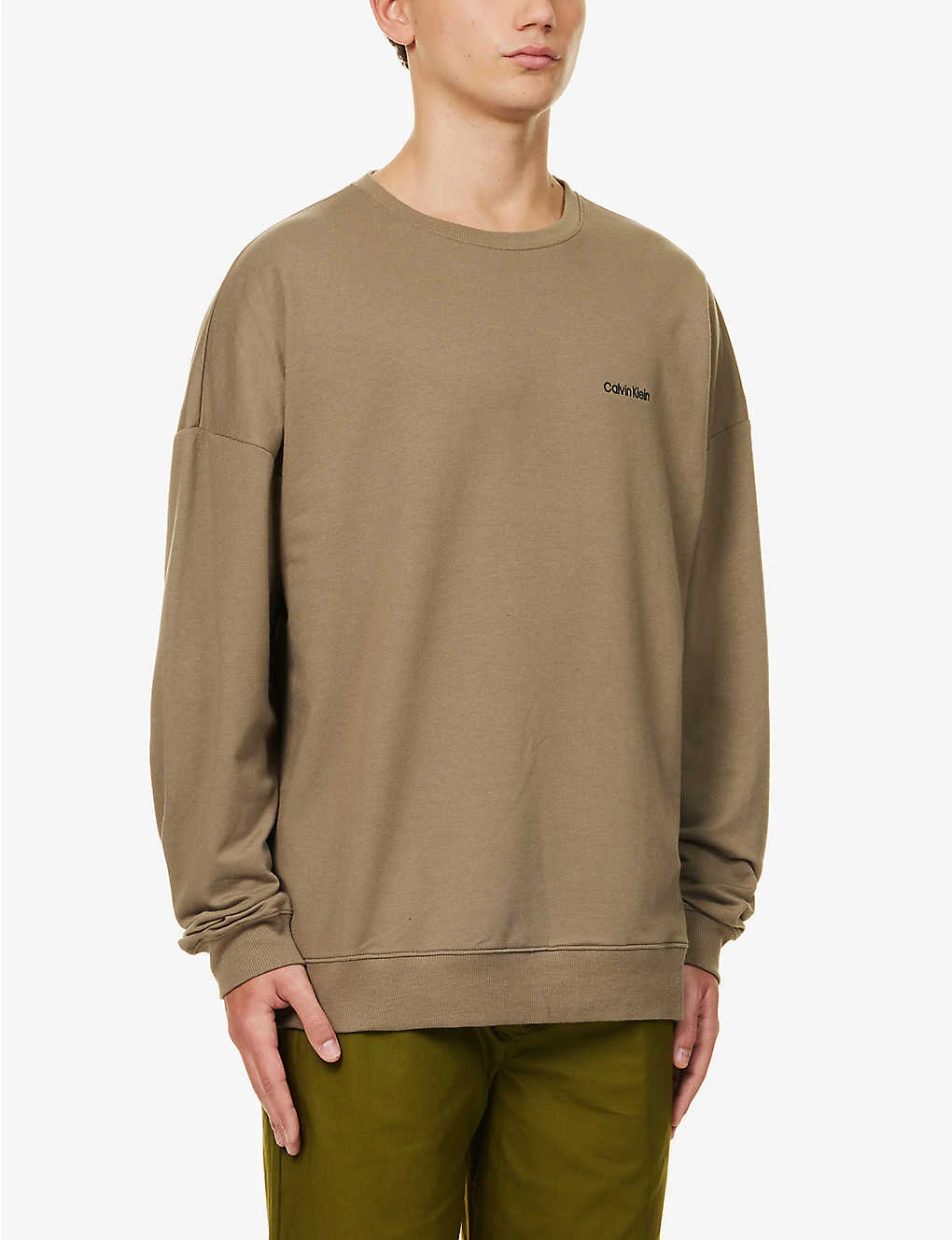 Calvin Klein Logo-print Stretch-cotton And Recycled Polyester-blend Sweatshirt - Image 3