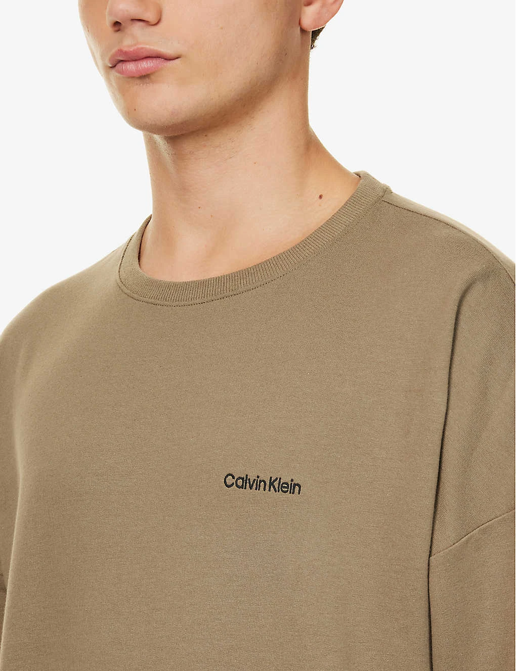 Calvin Klein Logo-print Stretch-cotton And Recycled Polyester-blend Sweatshirt - Image 5