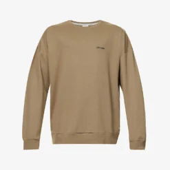 Calvin Klein Logo-print Stretch-cotton And Recycled Polyester-blend Sweatshirt