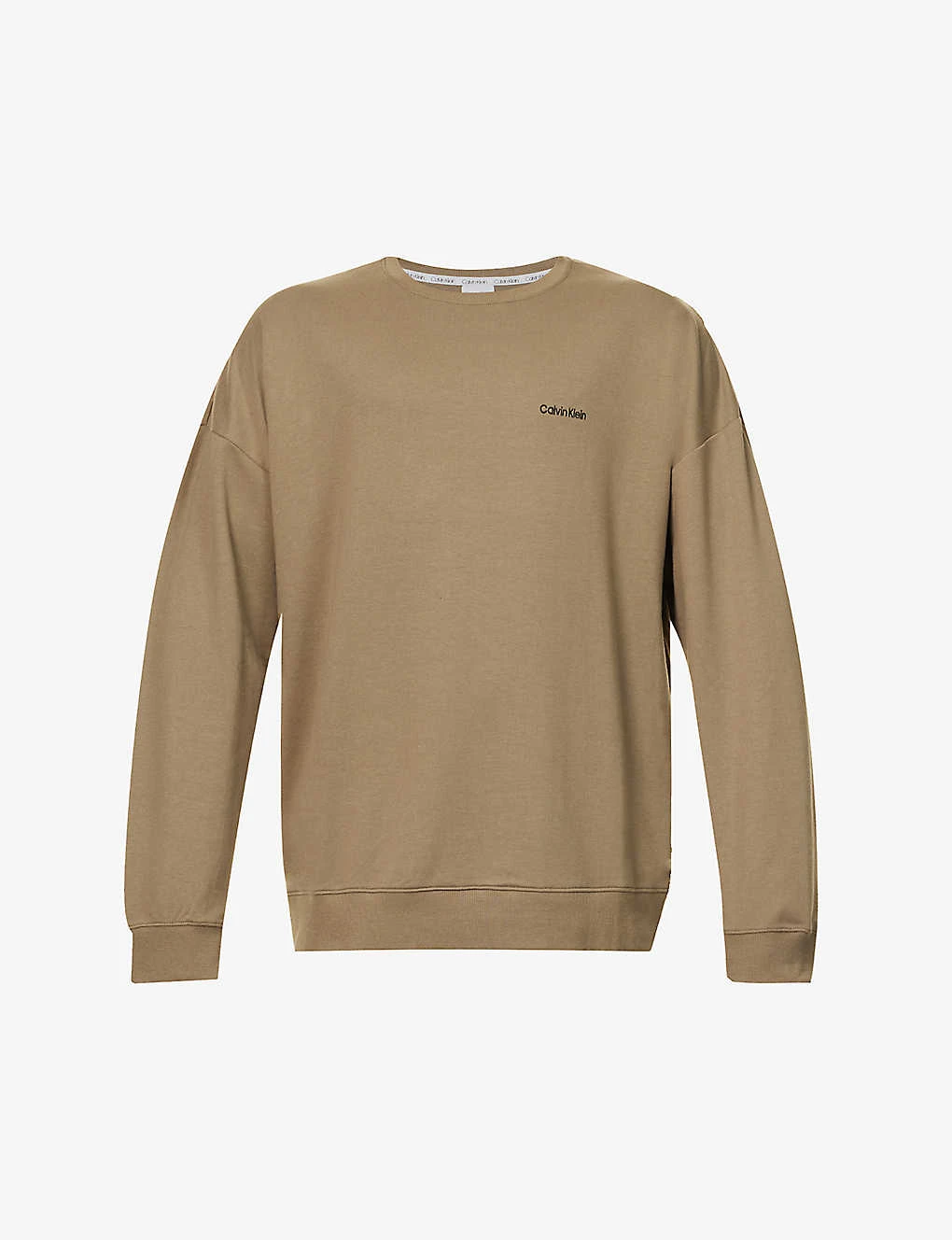 Calvin Klein Logo-print Stretch-cotton And Recycled Polyester-blend Sweatshirt