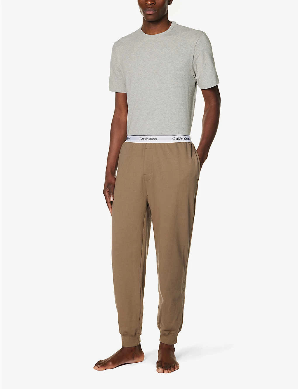 Calvin Klein Logo-band Stretch-cotton And Recycled-polyester Blend Jogging Bottoms - Image 2