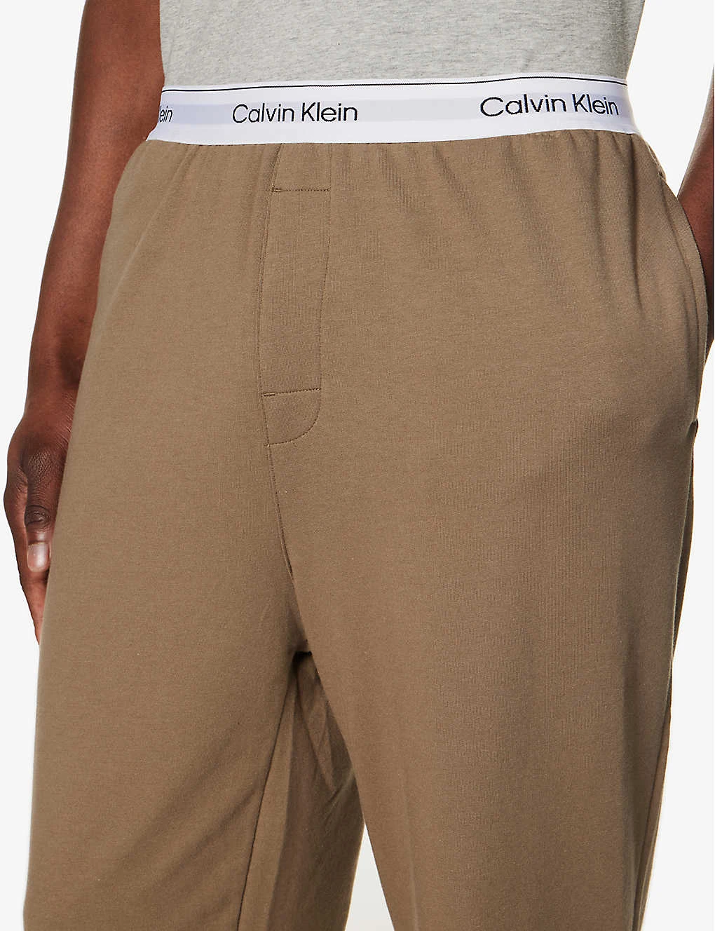 Calvin Klein Logo-band Stretch-cotton And Recycled-polyester Blend Jogging Bottoms - Image 5