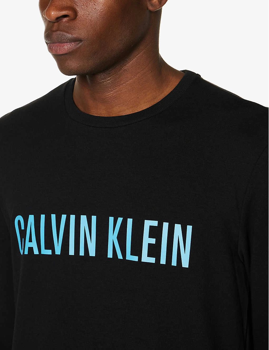 Calvin Klein Brand-print Relaxed-fit Cotton-blend Sweatshirt - Image 5