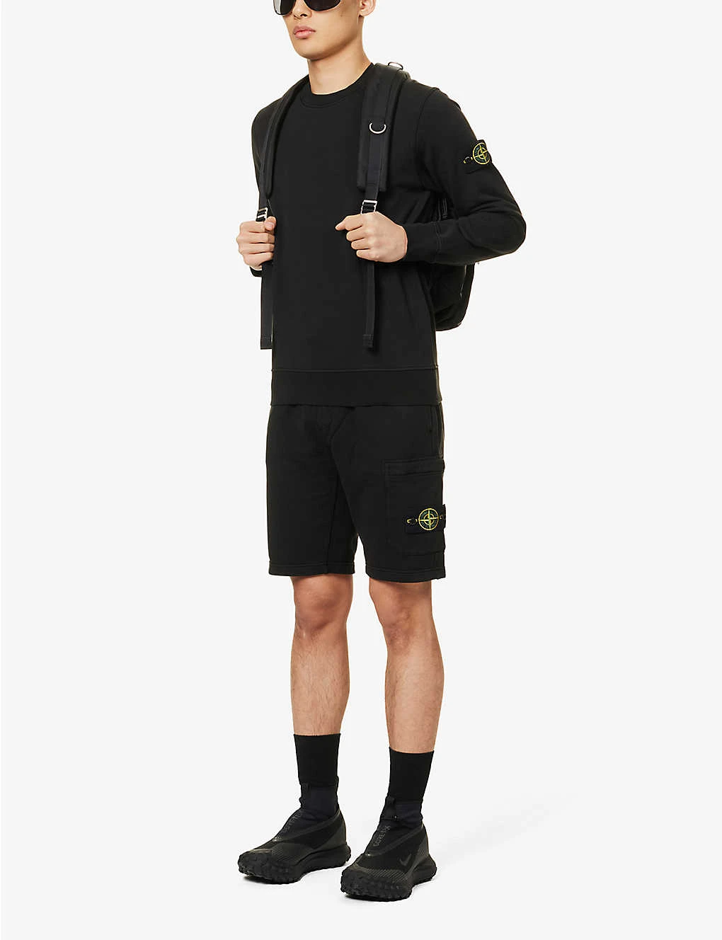 Stone Island Logo-badge Relaxed-fit Cotton-jersey Sweatshirt - Image 2