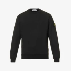 Stone Island Logo-badge Relaxed-fit Cotton-jersey Sweatshirt