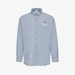 Chambray Logo-embellished Regular-fit Cotton Shirt