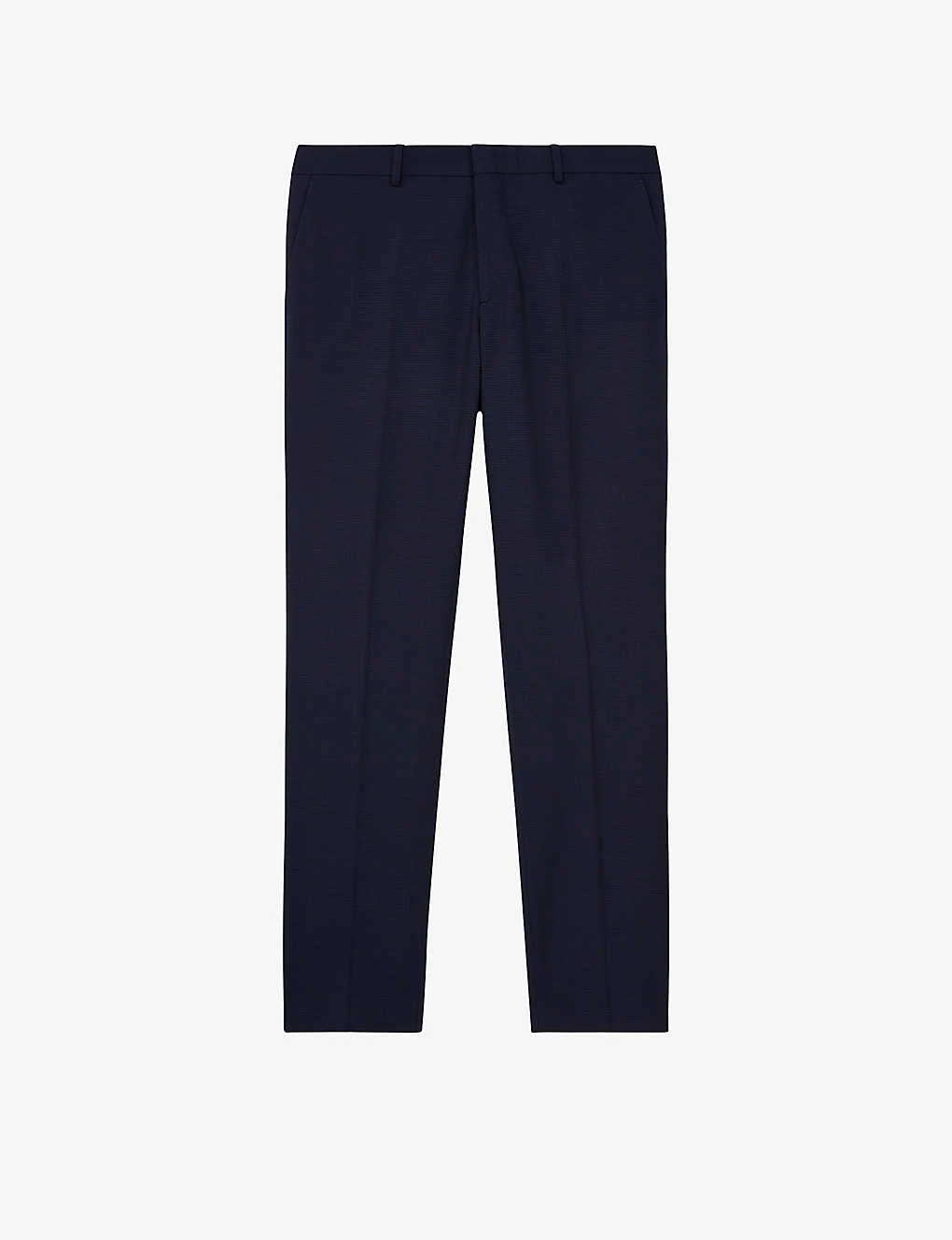 THE KOOPLES Houndstooth-motif Straight-leg Stretch-wool Trousers