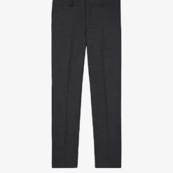 THE KOOPLES Houndstooth-motif Slim-fit Stretch-wool Trousers