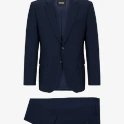 Boss Single-breasted Slim-fit Stretch-virgin Wool Suit