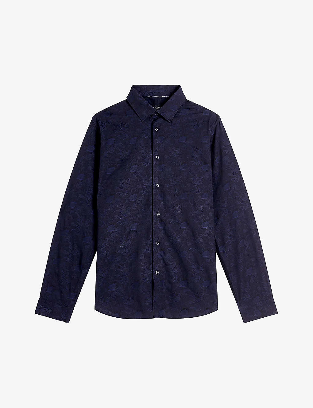 Ted Baker Cortoss Floral-jacquard Cotton Shirt