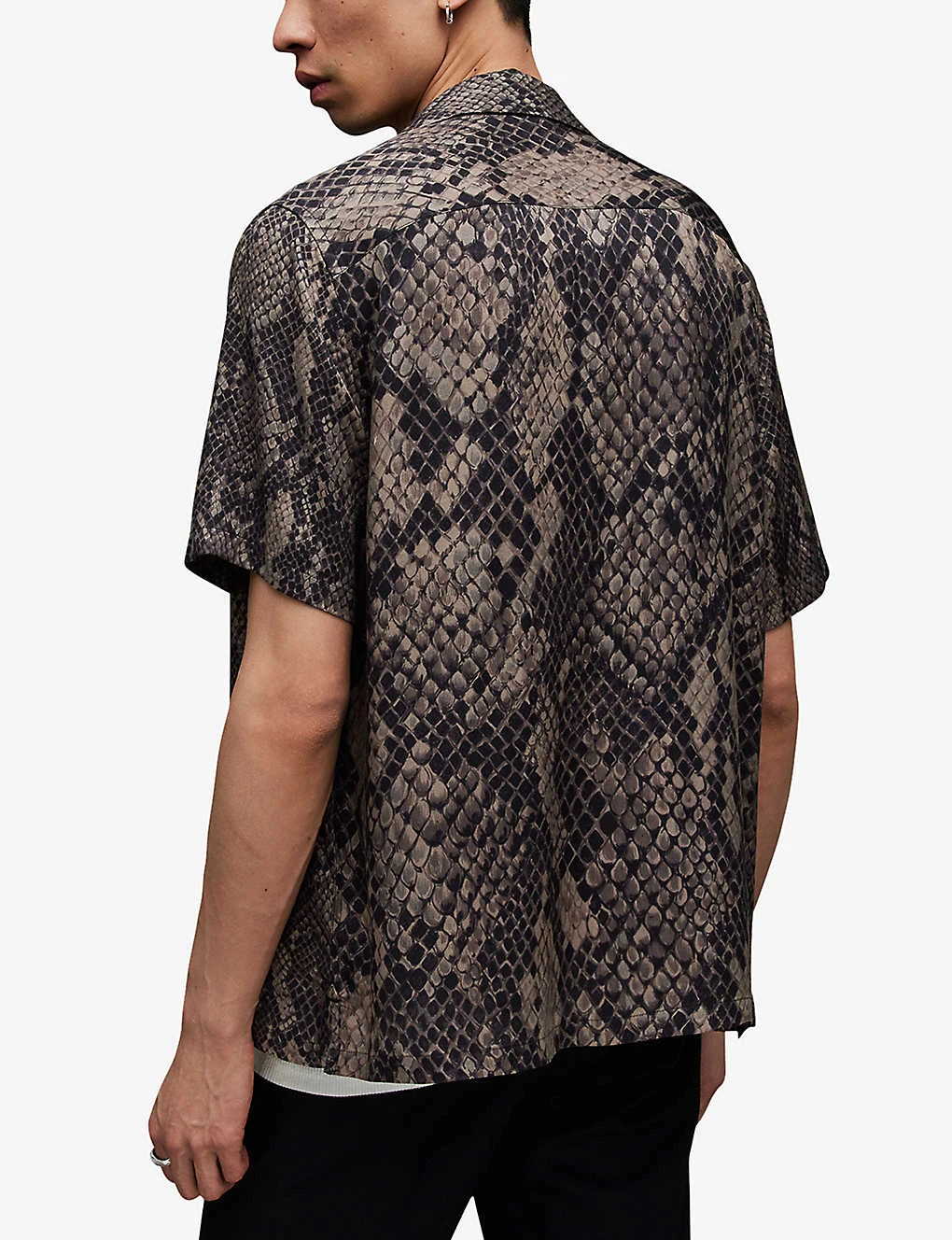 AllSaints Rattle Short Sleeve Woven Shirt - Image 4