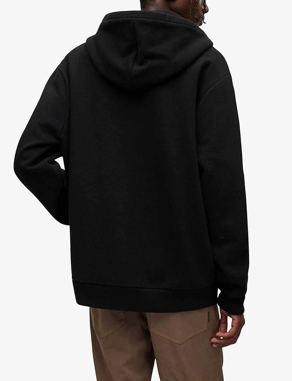 AllSaints Underground Logo-print Organic-cotton Hoody - Image 4