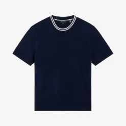 Ted Baker T-textured Stripe-crewneck Stretch-knit T-shirt