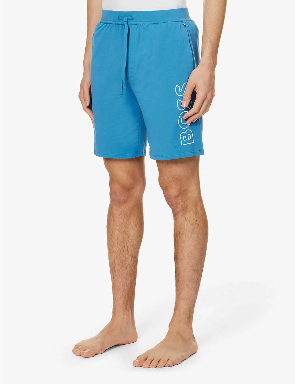 Boss Identity Logo-print Elasticated-waist Stretch-cotton Shorts - Image 3