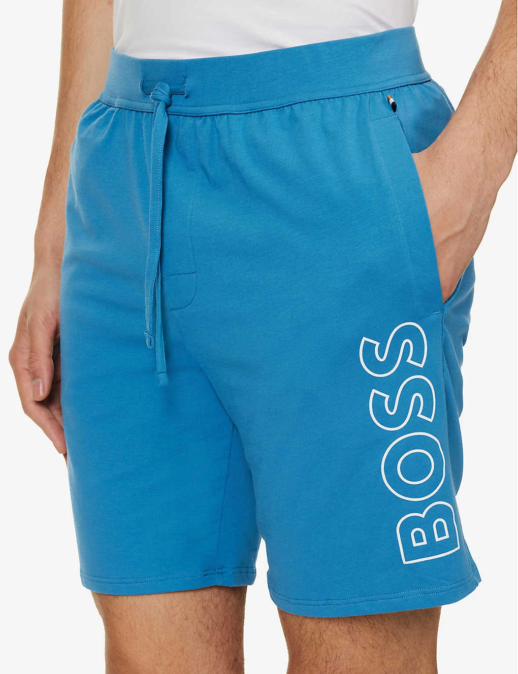 Boss Identity Logo-print Elasticated-waist Stretch-cotton Shorts - Image 5