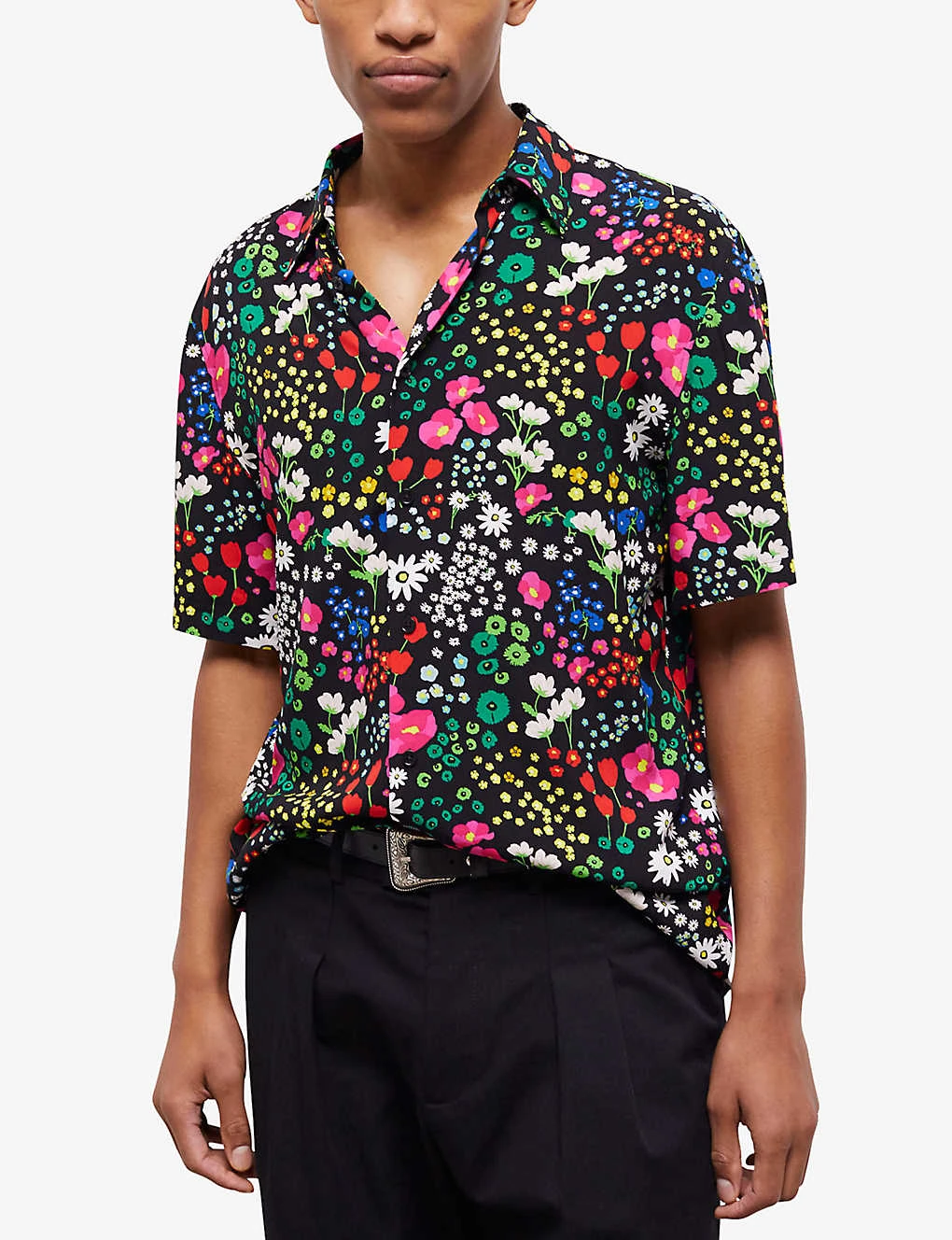 THE KOOPLES Floral-print Relaxed-fit Woven Shirt - Image 3