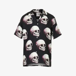 Skull Graphic-print Regular-fit Woven Shirt