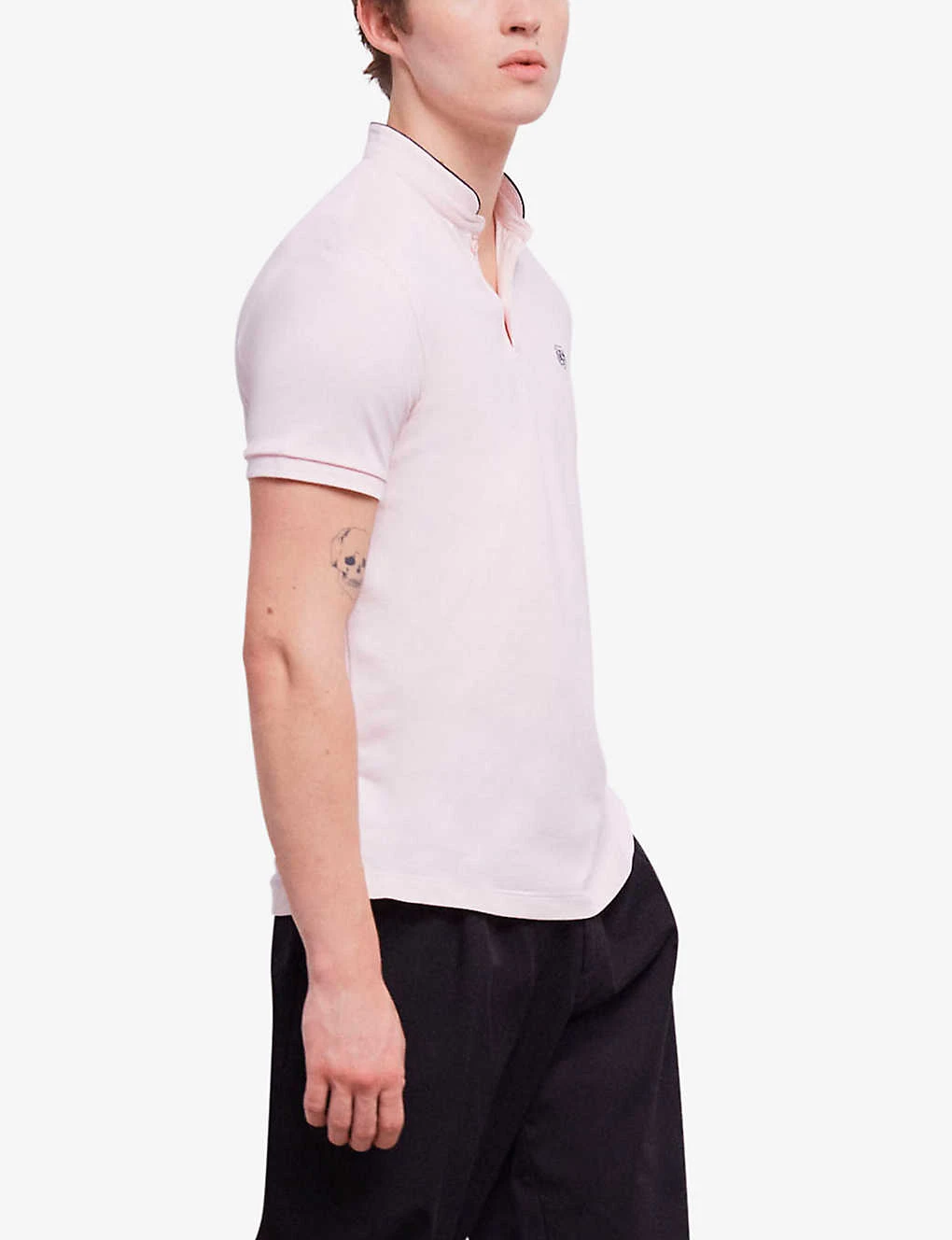 THE KOOPLES Logo-embroidered Stand-collar Cotton-piqué Polo Shirt - Image 3