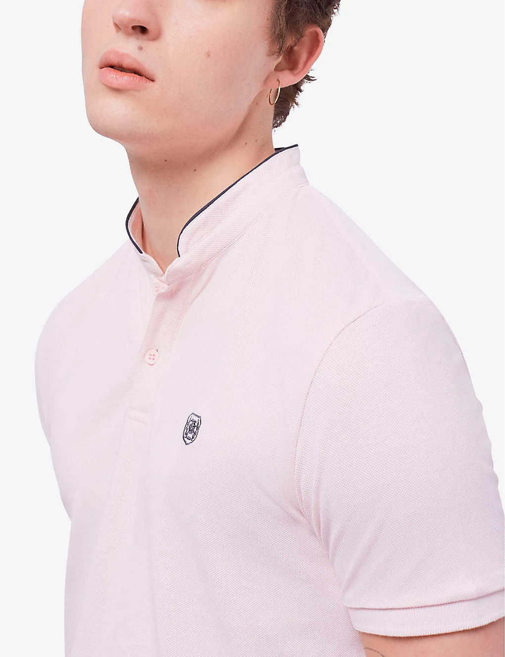 THE KOOPLES Logo-embroidered Stand-collar Cotton-piqué Polo Shirt - Image 5