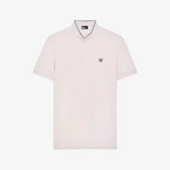 THE KOOPLES Logo-embroidered Stand-collar Cotton-piqué Polo Shirt