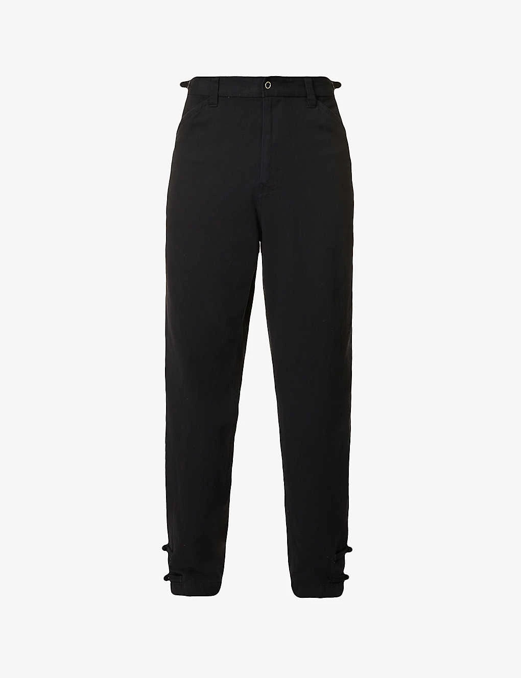 Undercover Knotted-cuff Epaulette-waistband Wide-leg Cotton Trousers