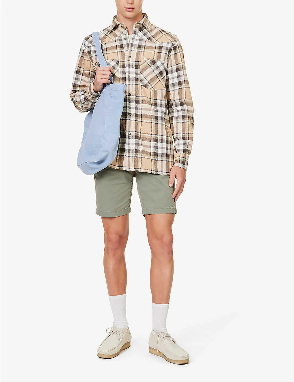 7 For All Mankind Perfect Regular-fit Stretch-cotton Chino Shorts - Image 2