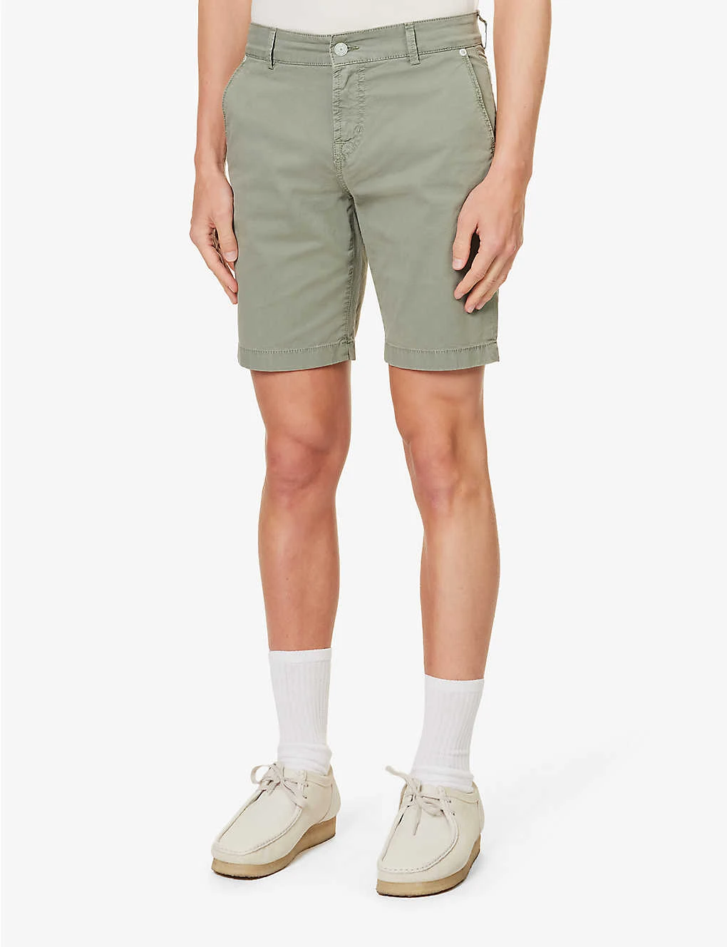7 For All Mankind Perfect Regular-fit Stretch-cotton Chino Shorts - Image 3