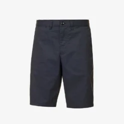 Emporio Armani Brand-plaque Regular-fit Stretch-cotton Shorts