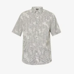 Emporio Armani Logo-print Short-sleeved Regular-fit Woven Shirt