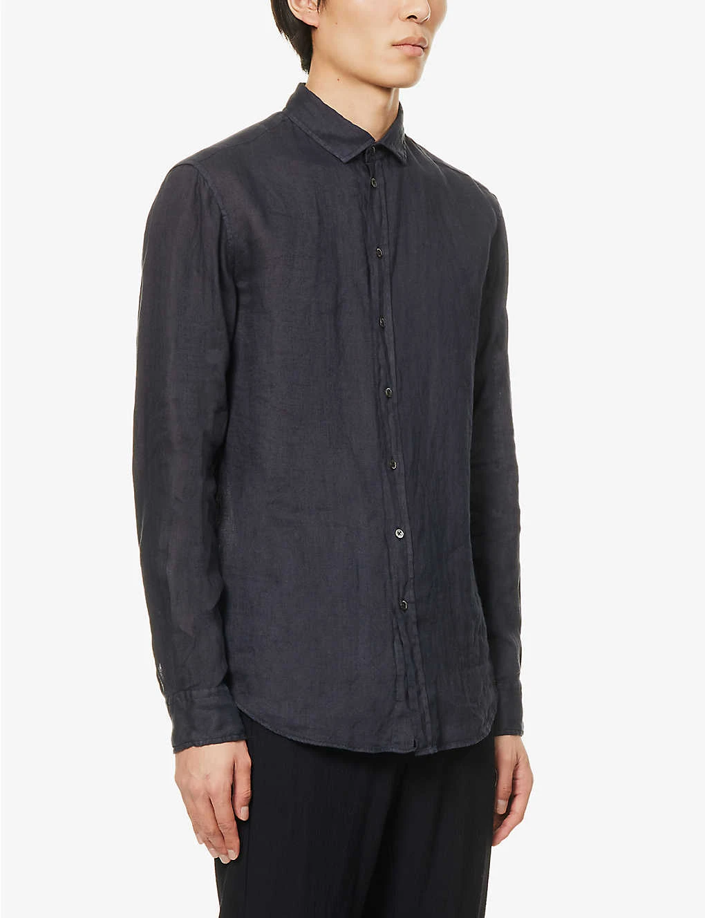 Emporio Armani Regular-fit Linen Shirt - Image 3