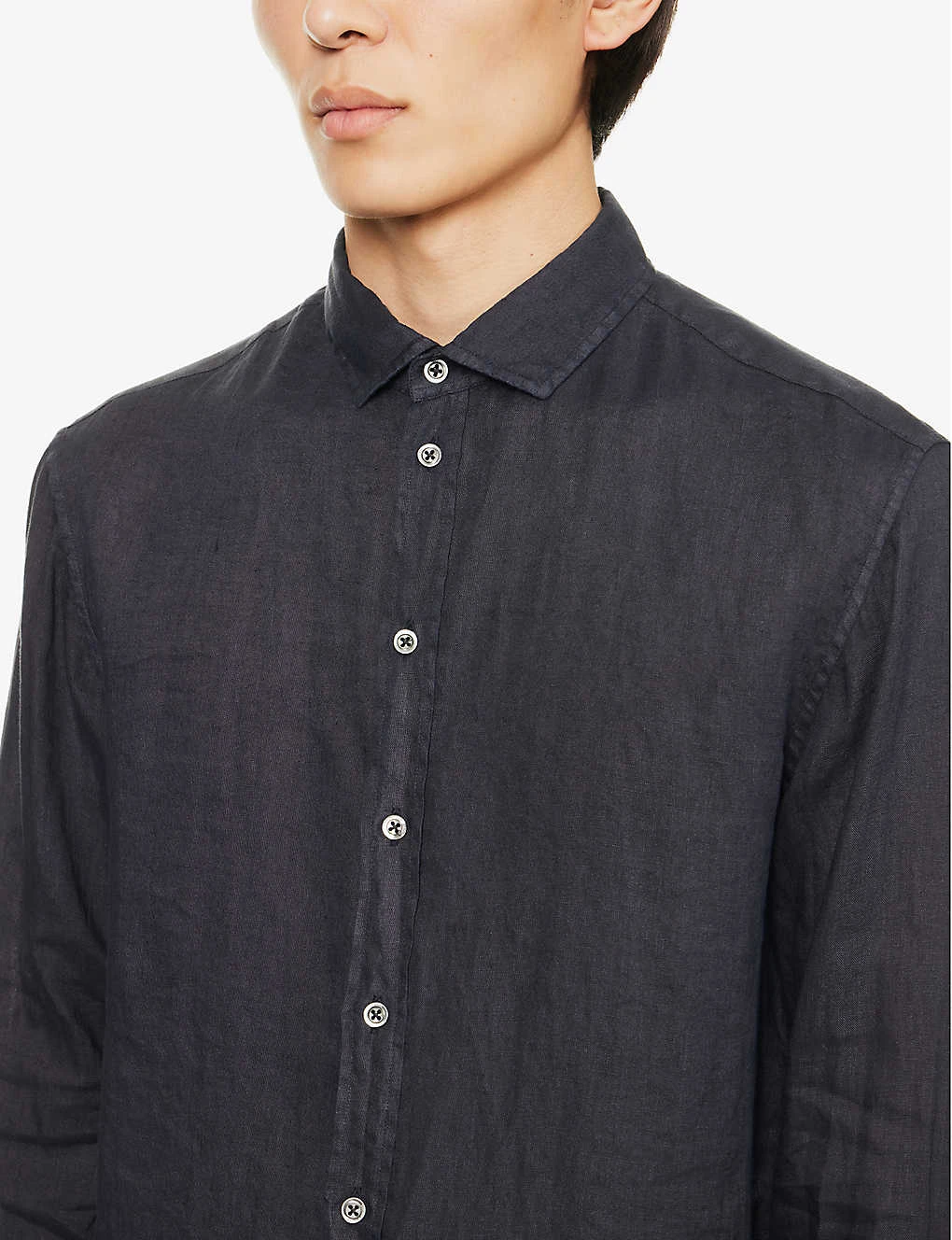 Emporio Armani Regular-fit Linen Shirt - Image 5