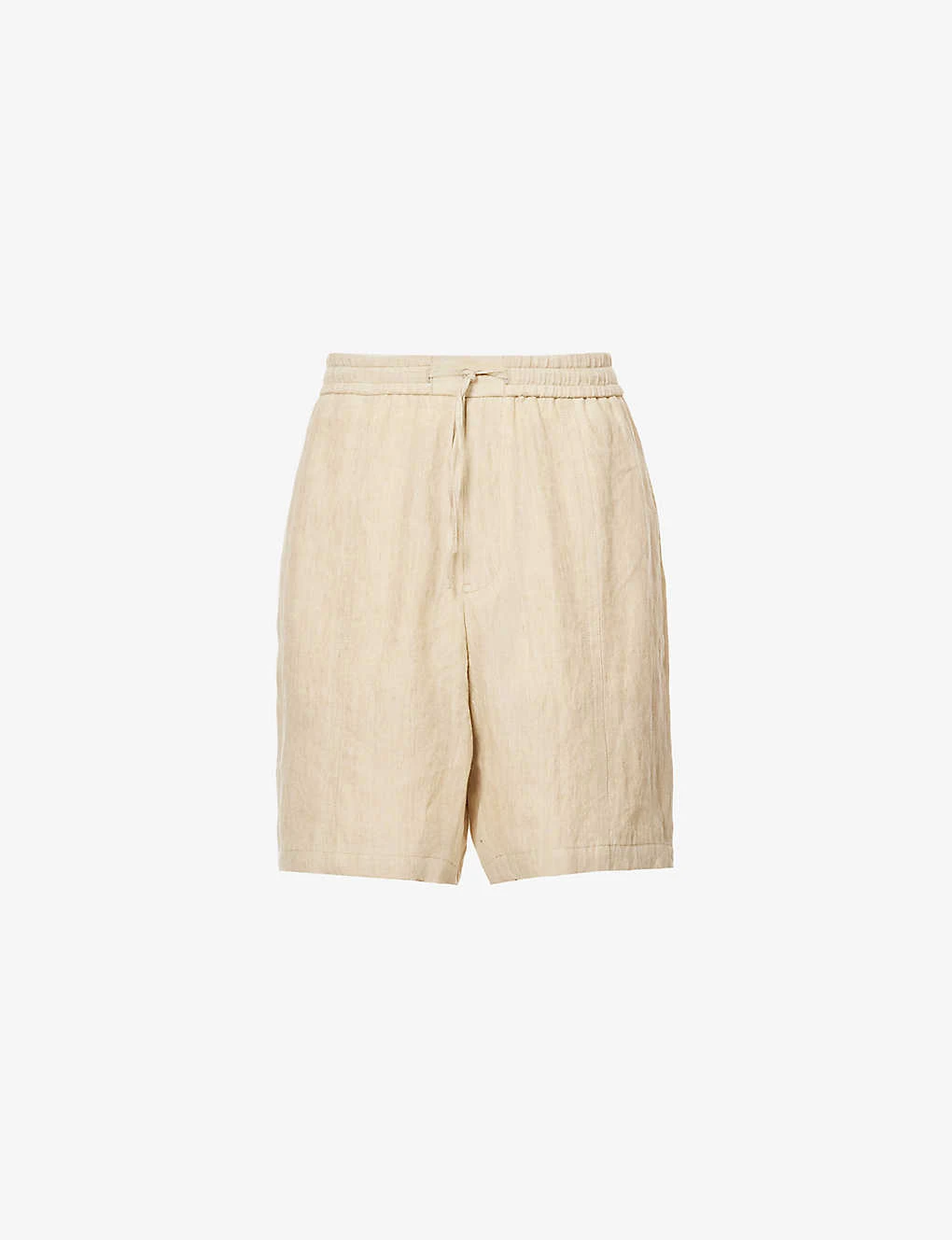 Emporio Armani Drawstring Relaxed-fit Linen Shorts