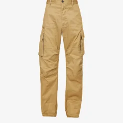 DSQUARED2 Check-print Straight-leg Mid-rise Stretch-cotton Cargo Trousers