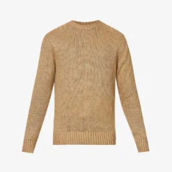 Ribbed-knit Regular-fit Silk-linen-blend Jumper