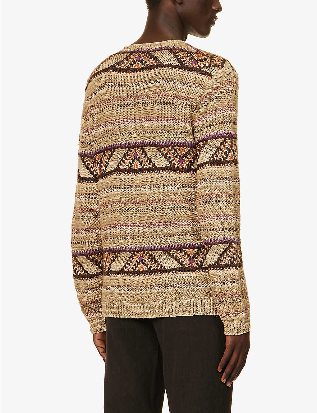 Striped Relaxed-fit Linen And Silk-blend Jumper - Image 4