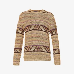 Striped Relaxed-fit Linen And Silk-blend Jumper