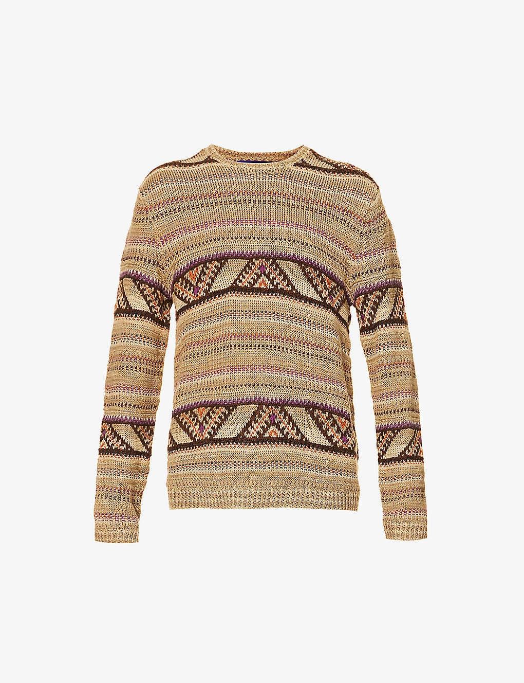 Striped Relaxed-fit Linen And Silk-blend Jumper