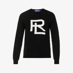 Monogram-motif Ribbed-trim Wool Jumper