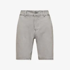Paige Thompson Slip-pocket Stretch-cotton And Rayon-blend Denim Shorts