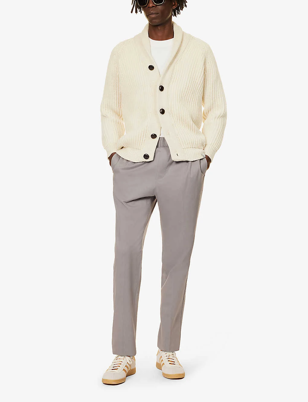 Paige Snider Elasticated-waistband Tapered-leg Regular-fit Stretch-woven Trousers - Image 2