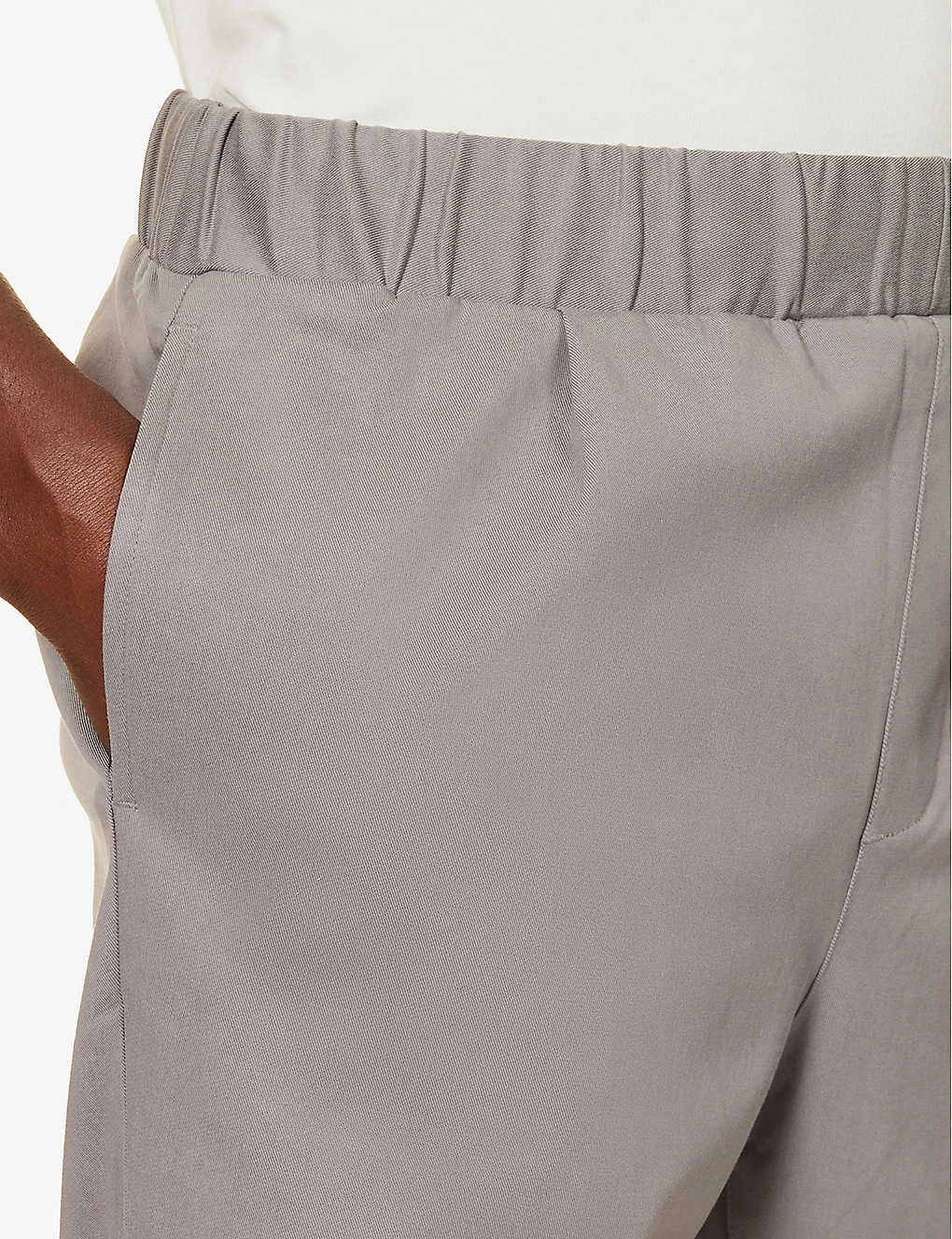 Paige Snider Elasticated-waistband Tapered-leg Regular-fit Stretch-woven Trousers - Image 5