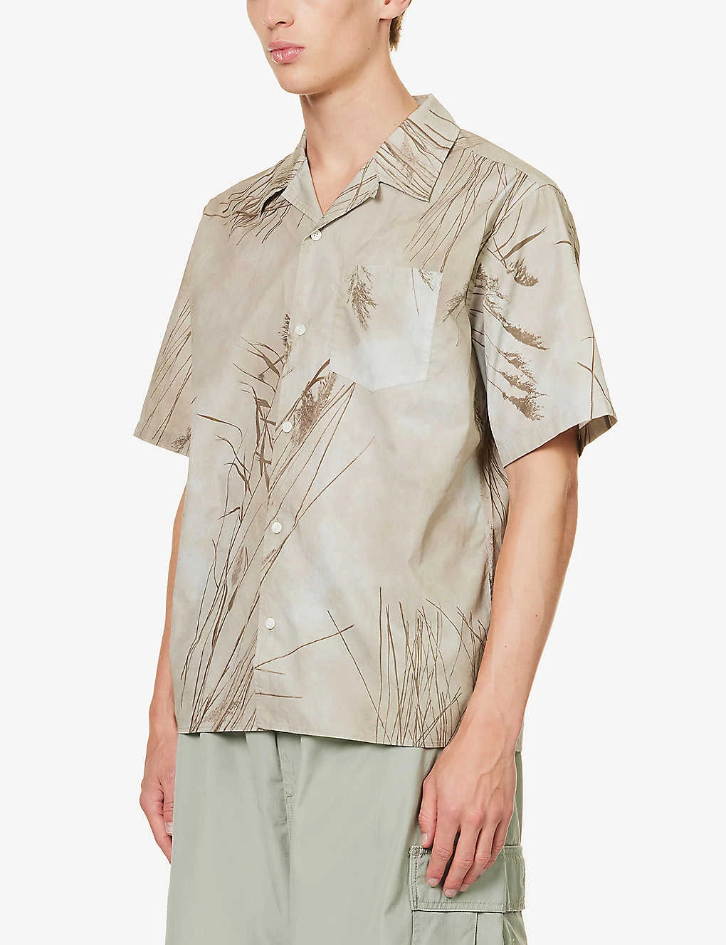 Norse Projects Carsten Graphic-print Boxy-fit Cotton Shirt - Image 3