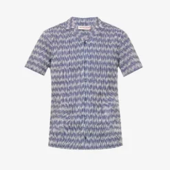 ORLEBAR BROWN Travis Chevron-print Regular-fit Woven Shirt