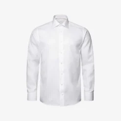 ETON Cutaway-collar Slim-fit Cotton-twill Shirt