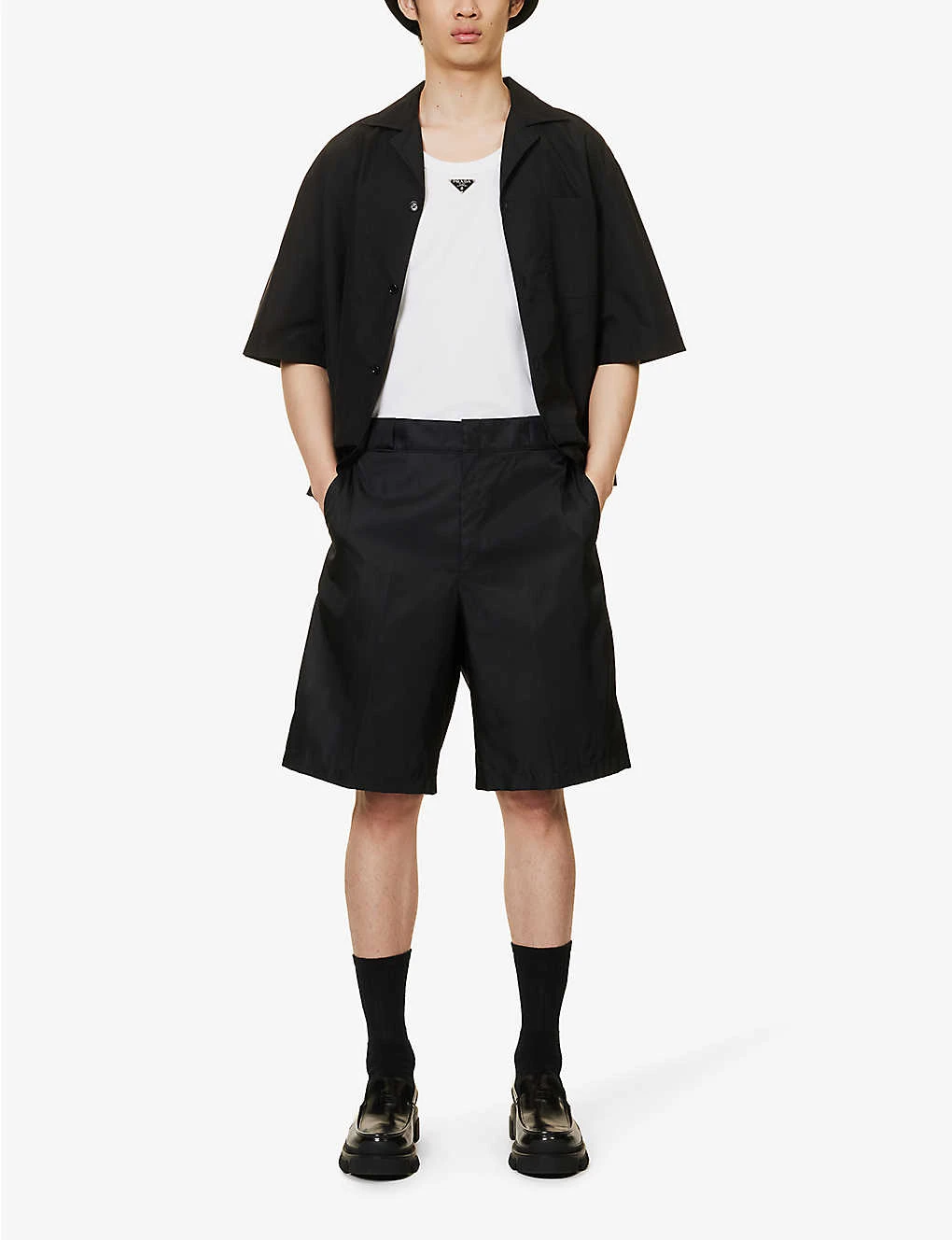 Prada Re-Nylon Brand-plaque Shell Shorts - Image 2